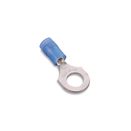 ABB INSTALLATION PRODUCTS RING TERMINAL, #18-#14 AWG, 0.89"L, 0.31"W, BLUE, #10 BOLT RB14-10